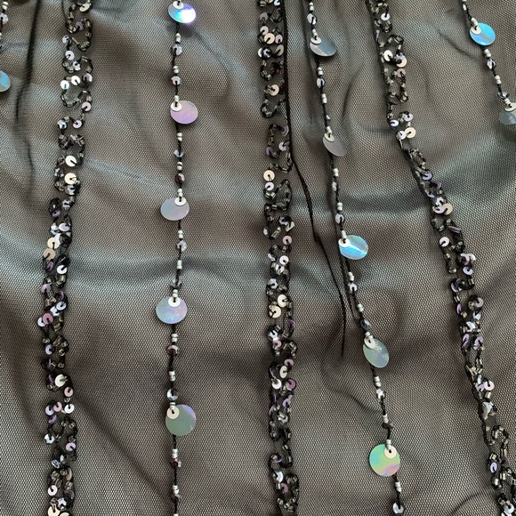 Gray Beaded Formal Halter Dress ✨ - Picture 3 of 5